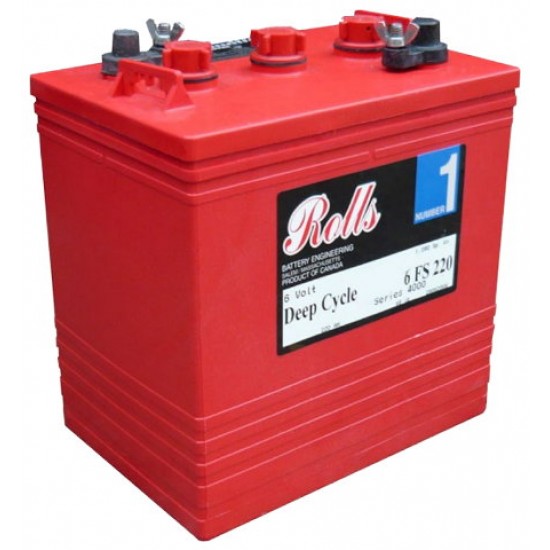 220 A/H 6 VOLTS DEEP CYCLE  BATTERY FROM ROLLS-SURETTE FOR SOLAR SYSTEM 