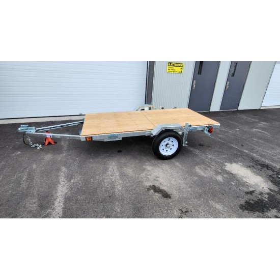 FREEDOM GALVENIZED 4X8 FOLDING TRAILER 2000LBS CAPACITY ASSEMBLED WITH 5/8'' PLYWOOD