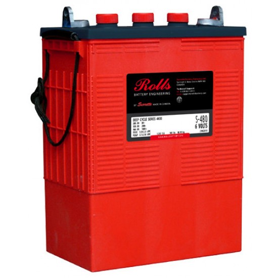 6 VOLTS DEEP CYCLE  BATTERY 375 A/H FROM ROLLS-SURETTE FOR SOLAR SYSTEM 