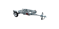T1180 / SALTER 4X8  FOLDING TRAILER STEEL BLACK ASSEMBLED WITH 5/8'' PLYWOOD